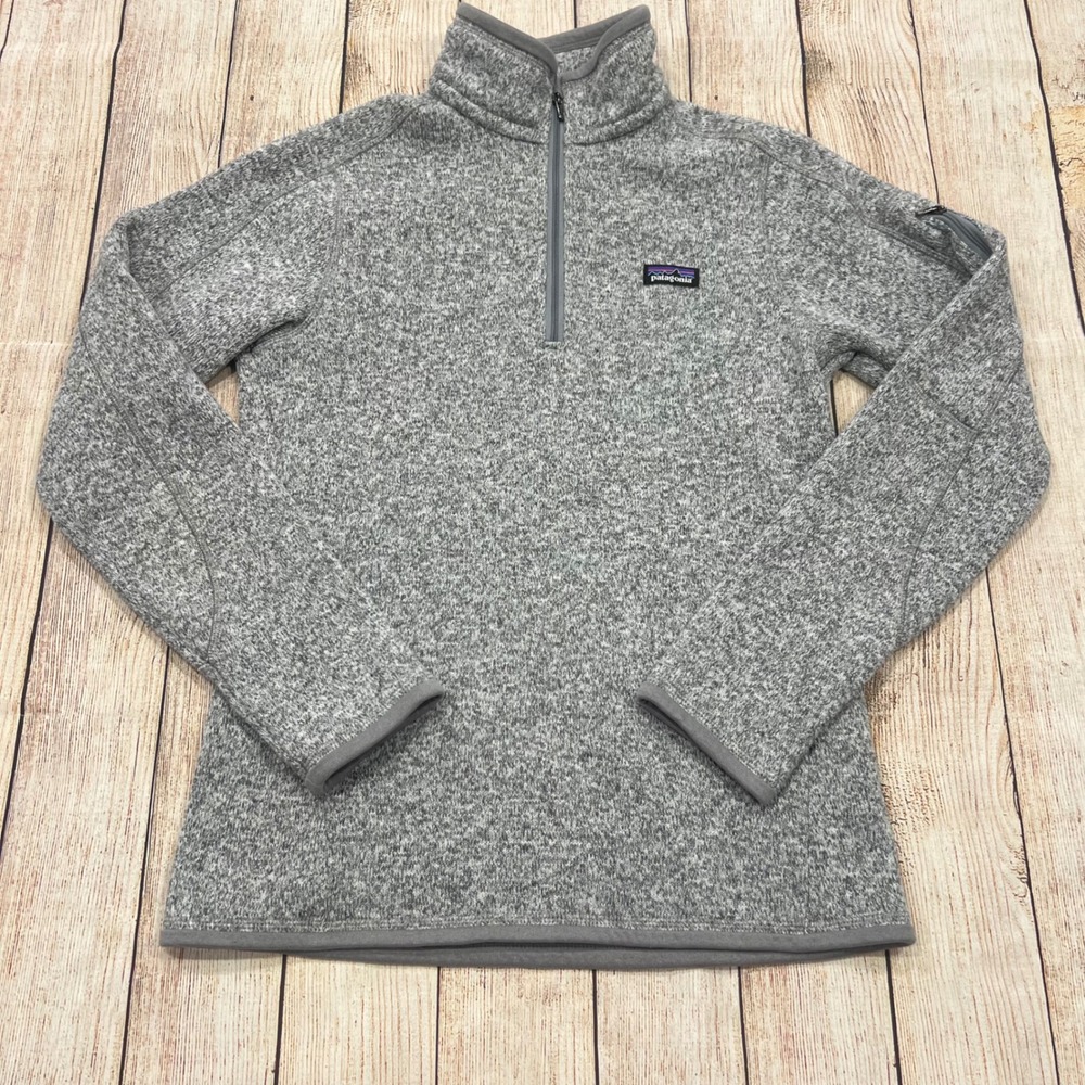 Patagonia Women's Gray Fleece Quarter Zip Pullover‎ Sweater XS